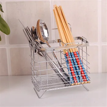 

Kitchen Rack Cutlery Drainer Kitchen Organizer Drying Tools Portable Chopsticks Cage Spoon Fox Storage Box tableware storage