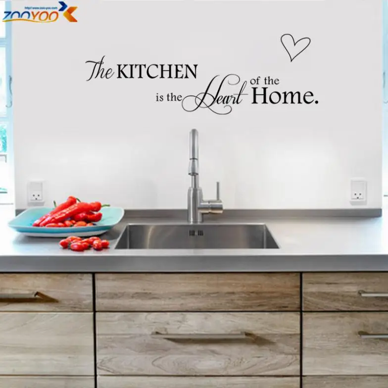 kitch is the heart of the home zooyoo8305 bedroom decor 3d quote vinyl