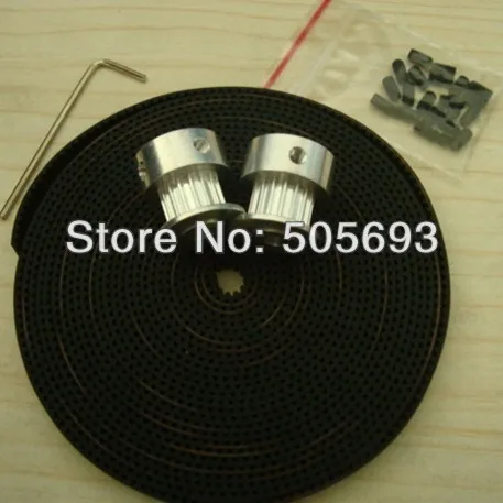 

Free shipping GT2 timing pulley and belt 2pcs 20teeth and 2meters GT2 open timing Belt  3D printer of RepRap