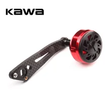 KAWA Рыболовная катушка с ручкой из прочного углеродного волокна для Daiwa Abu и Shimano, катушка с водными каплями, размер отверстия 8x5 мм и 7*4 мм вместе