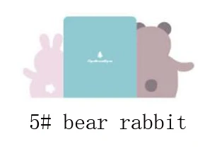 5 bear rabbit Мини-бумага для поздравительных открыток прекрасный мультфильм для дня рождения, свадьбы, вечеринки, украшения, подарок, коробка конфет, ремесло, сделай сам, Беби Шауэр детский - Цвет: 5 bear rabbit