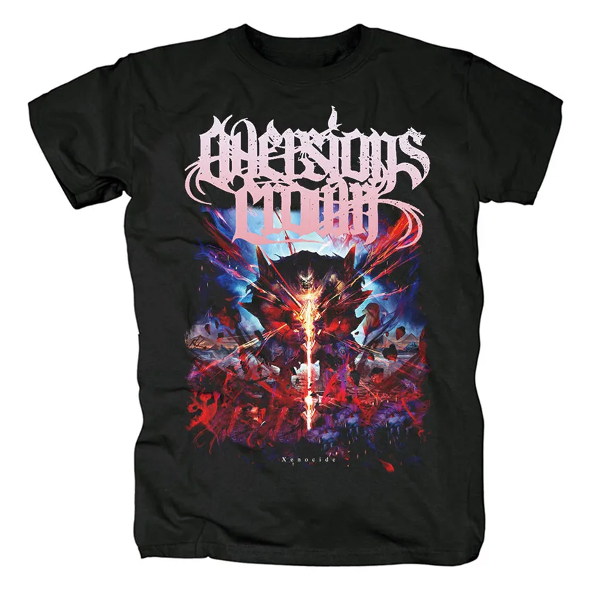 

6 designs Australia deathcore band Aversions Crown men women shirt 3D heavy death Metal Punk camiseta skateboard black tee