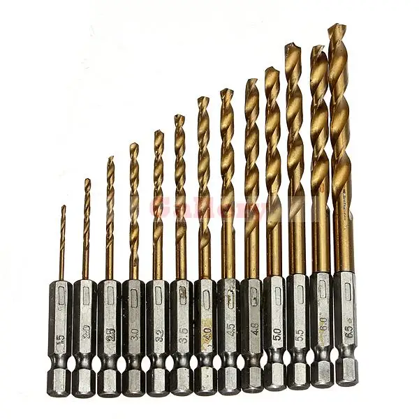

Hot Tool Ferramentas 1.5-6 5 Mm Titanium Coated Hex Shank Drill Bit Set Makita Drill Bit