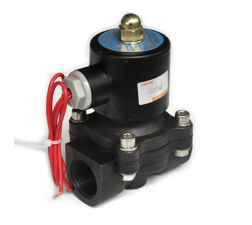 12VDC 1/" BSPP Женский 2 Way NC Вода Воздух Газ Нейлон Пластик Соленоидный клапан