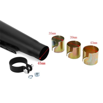 

Parts Pipe 44.5cm Exhaust 17.5" Universal Stainless Steel Replacement Refit Black Motorcycle Sliding