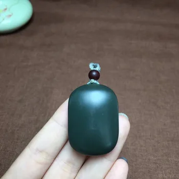

Hetian jade green jade brand pendant hp10#