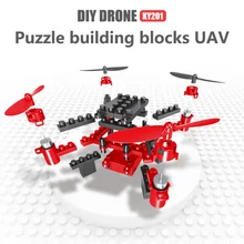 XKY KY201 2.4G 4CH DIY Drone RC Quadcopter Building Blocks Flying Drone With One Key Return Headless Mode Drone RTF
