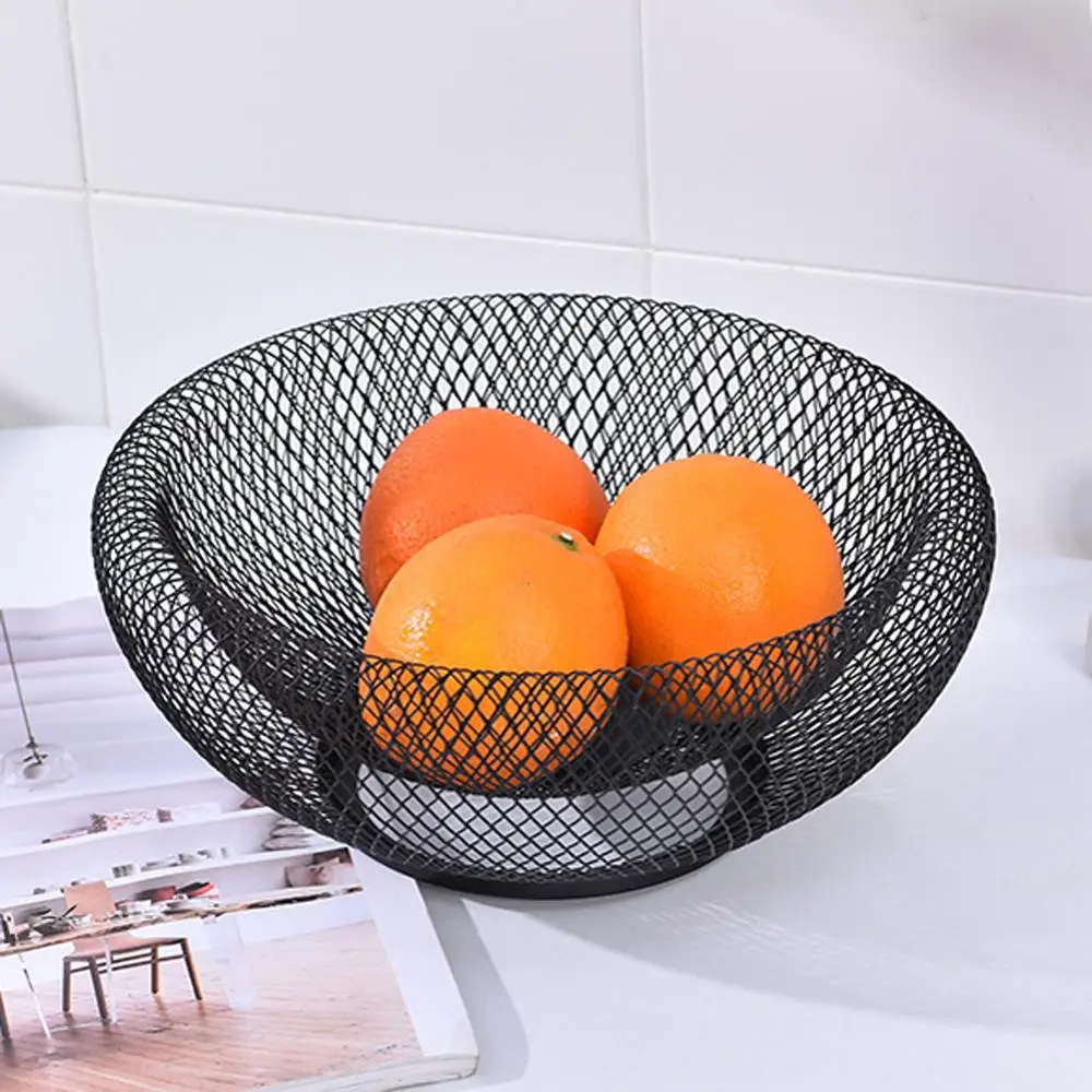 

Pokich Metal Mesh Creative Fruit Basket Stand for Kitchen Restaurant Large Decorative Table Centerpiece Holder for Bread Egg