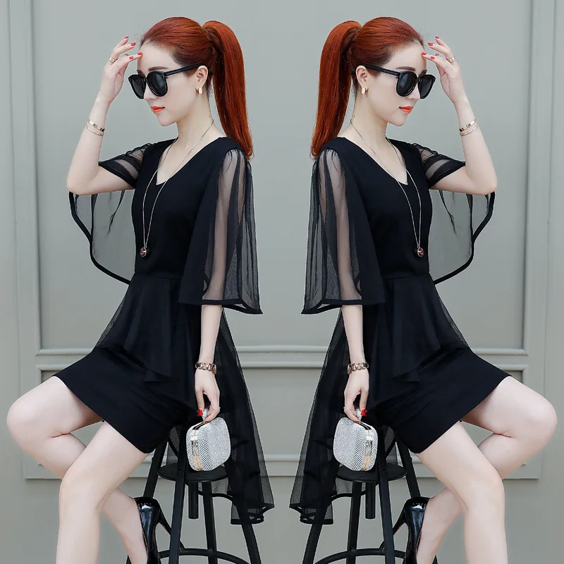 

Elegant Bodycon Dresses Women 2019 Summer New Sexy Mesh Cascading Ruffles Solid Party Dress for Female Lady Simple Midi Sundress