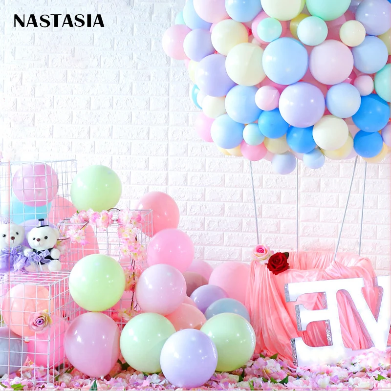 

NASTASIA Macaron balloon A single layer 5inch 200pcs/lot globos cumpleanos infantiles anniversaire fille ballon mariage wedding