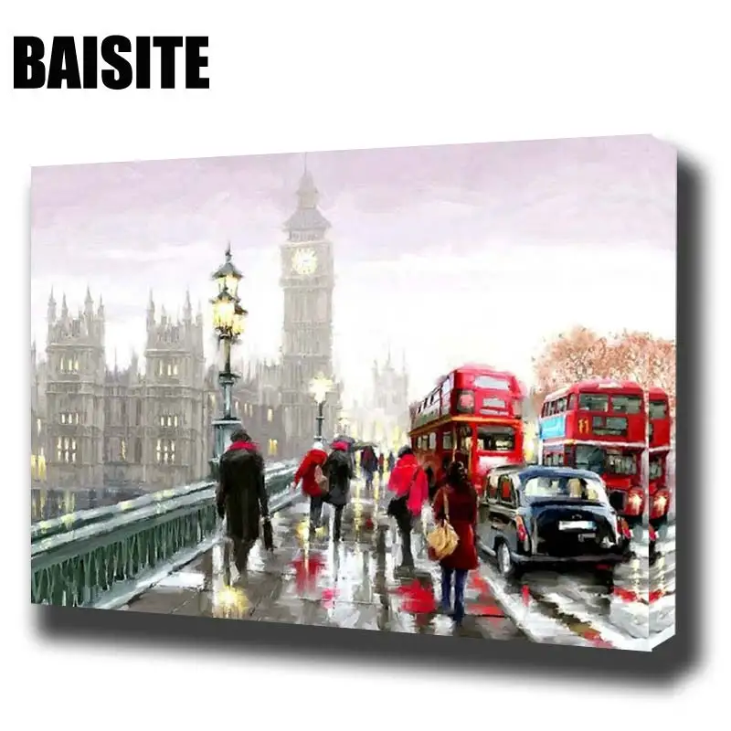 

BAISITE DIY Framed Oil Painting By Numbers Figure Pictures Canvas Painting For Living Room Wall Art Home Decor E598