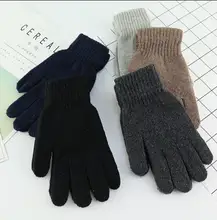 Autumn and Winter font b men s b font fashion solid color knitted font b gloves