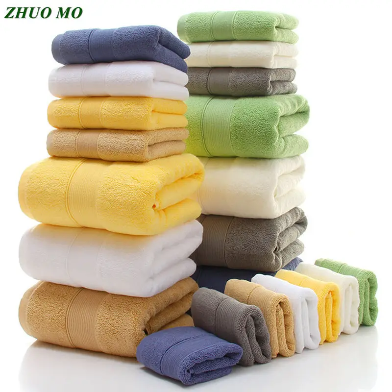 Набор полотенец для лица однотонный из 3 предметов 650 г|cotton towel set|egyptian cotton towels settowel