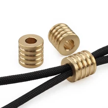 1 шт латунный/титановый сплав нож бусины зонтик веревка Открытый EDC медные шнурки бусы на веревочке