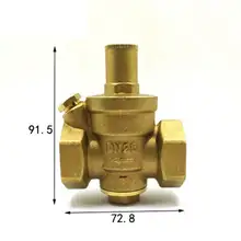 DN25 " BSPP Женский латунь Давление рельеф Vavle безопасности регулируемая Середина тела Ширина 72,8 мм Макс 16Bar
