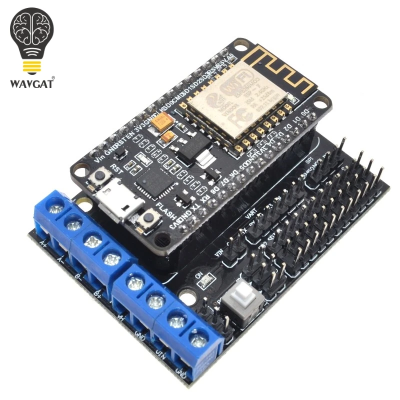 Подходит для Node MCU Development Kit NodeMCU + Щит двигателя Esp Wifi Esp8266 12e diy rc игрушка пульт