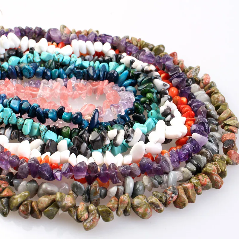 Бусины из натурального камня, хрустальные бусины кораллового цвета, бусины для гравий неправильной формы, Diy браслет для браслета, ожерелья, ювелирных изделий 5-8 мм