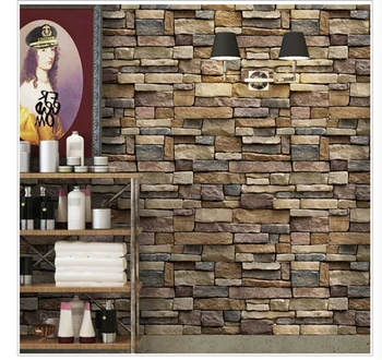 

Self-adhesive Block 3d Stone Sticker Wallpaper for Kitchen Room Bathroom 3d Bricks Sticker 3d Wall Stickers Wall paper 45cmx10m