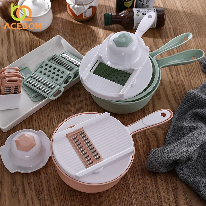 

9 IN 1 Multi-function Easy Food Chopper Carrot Potato Grater Manual Onion Cutter Easy Food Chopper Slicers Kitchen Accessories