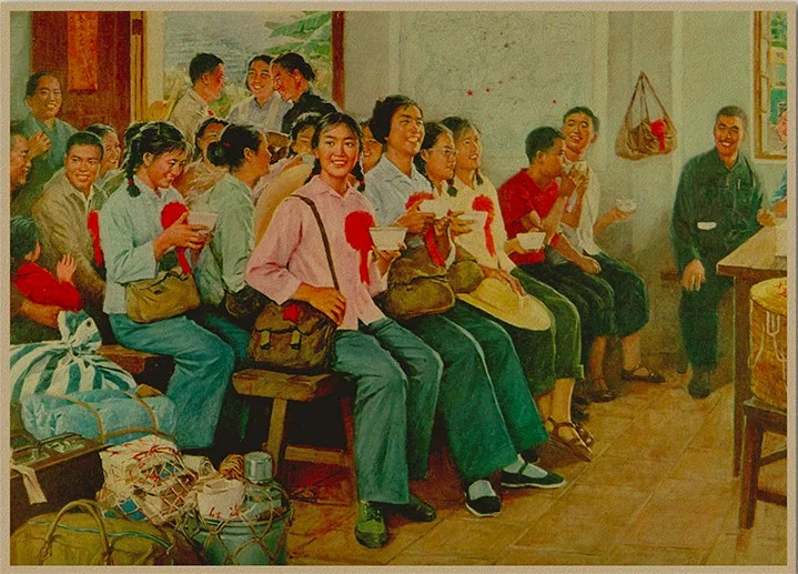 College students' art of workers peasants and soldiers Decorative Posters Kraft Poster Wall Canvas Sticker Home Bar Deco | Дом и сад