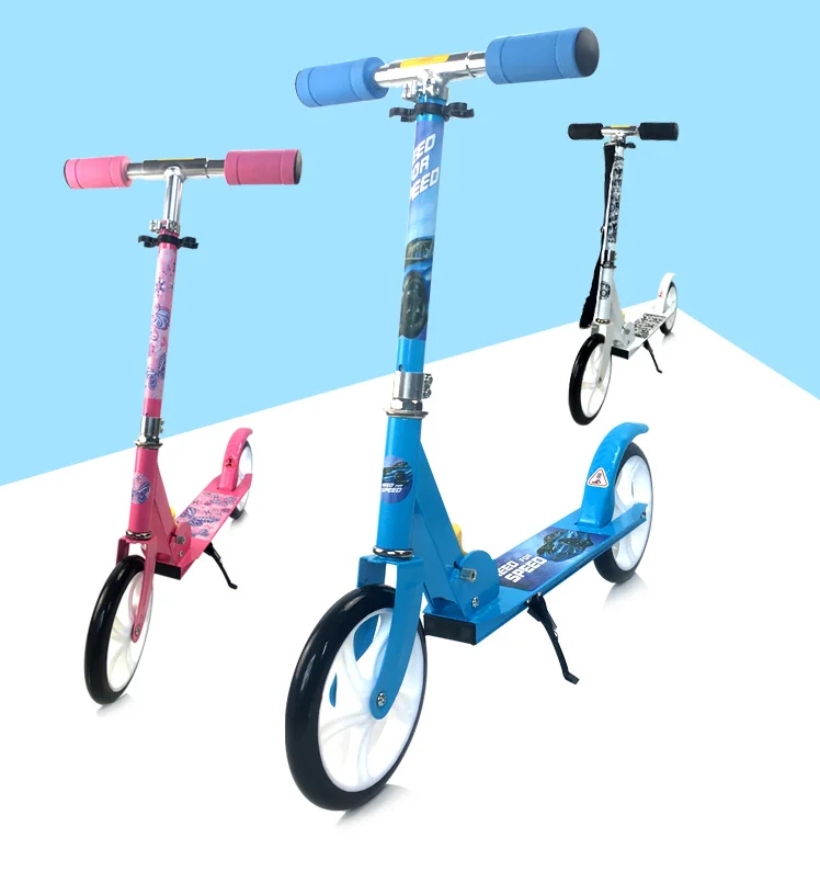 Для взрослых и детей, Детский скутер, складной, PU, большой, 2 колеса, бодибилдинг, на открытом воздухе, алюминиевый, ударный, городской, кампусный транспорт