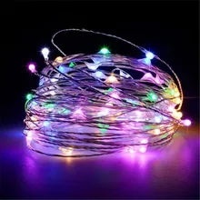 5M 50leds / 10M 100leds Silver Wire Garland USB LED String lights Holiday lighting For Fairy Christmas Wedding Party Decoration цена 5M 50leds / 10M 100leds Silver Wire Garland USB LED String lights Holiday lighting For Fairy Christmas Wedding Party Decoration цены онлайн