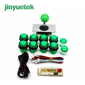 

New arrival raspberry pi 3 kit mandos arcade 2 player diy case led button set joysticks controller board kit with lamp sanwa