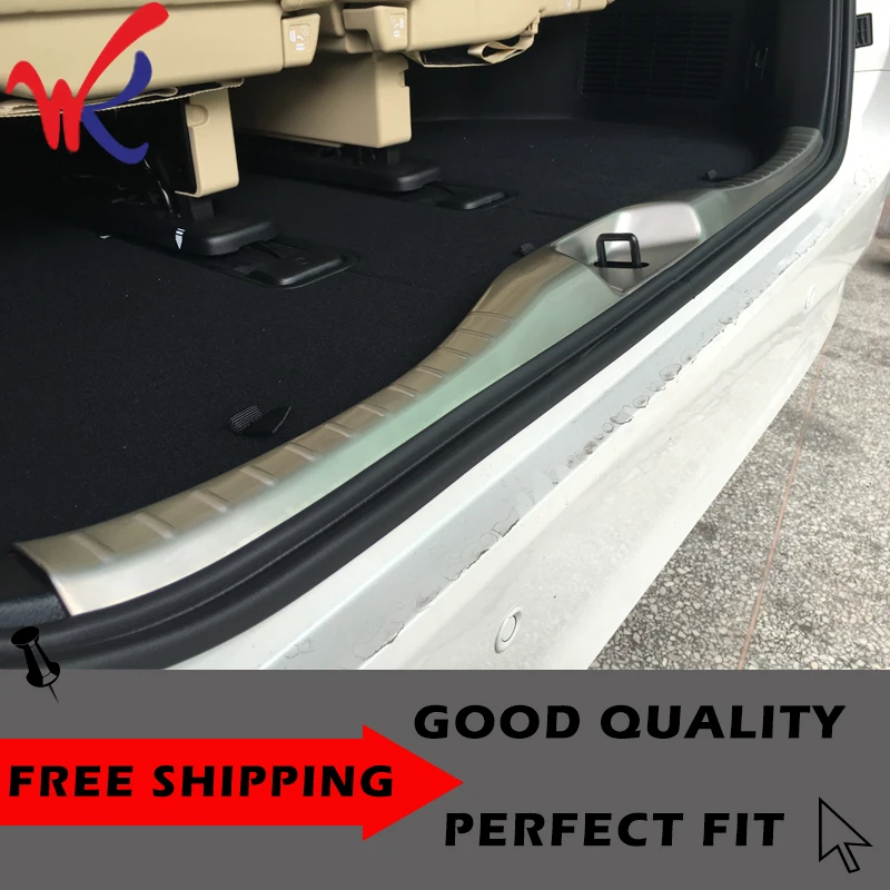 2x Steel Rear trunk Bumper Protector Guard Trim For Toyota Highlander 2015-2018