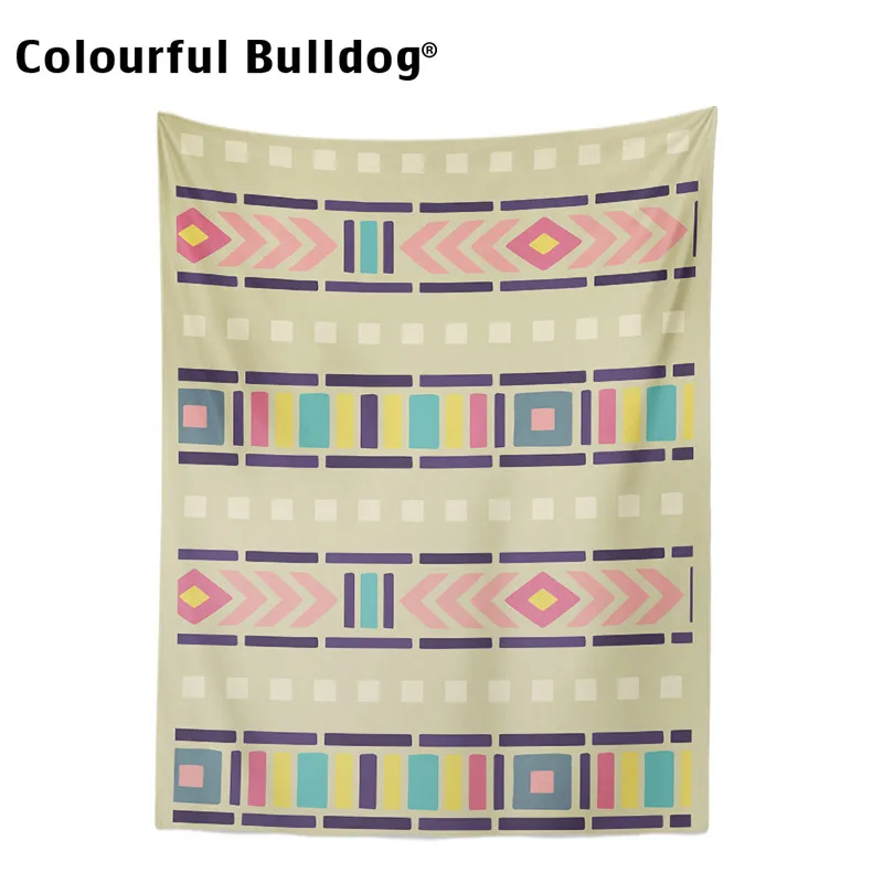 Цветной Bohrmian геометрический стене висит гобелены синий, розовый, желтый пляжные полотенца прямоугольник, ромб стрелка перо коврики для