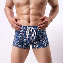 Мужская сексуальная одежда для купания плавки Дышащие Боксеры Короткий купальный костюм ho мужские s maillot de bain