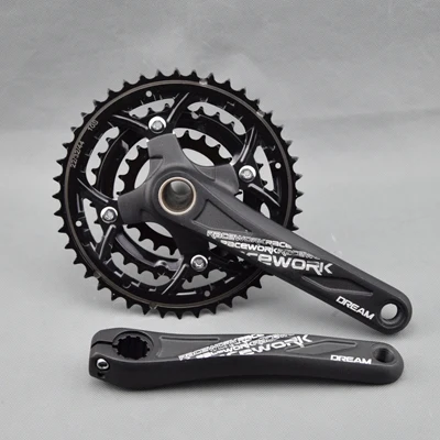 DREAM Bike Crank 9 скоростей 10 скоростей 170 мм шатун 22-32-44T дорожный велосипед цепь колеса с BB запчасти для велосипеда - Цвет: black