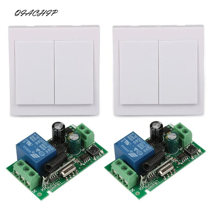 

QIACHIP AC 85V~250V 86 Wall Panel Wireless Switch Control 433MHz RF TX Receiver Remote Relay For Smart Home Switch Control Z2