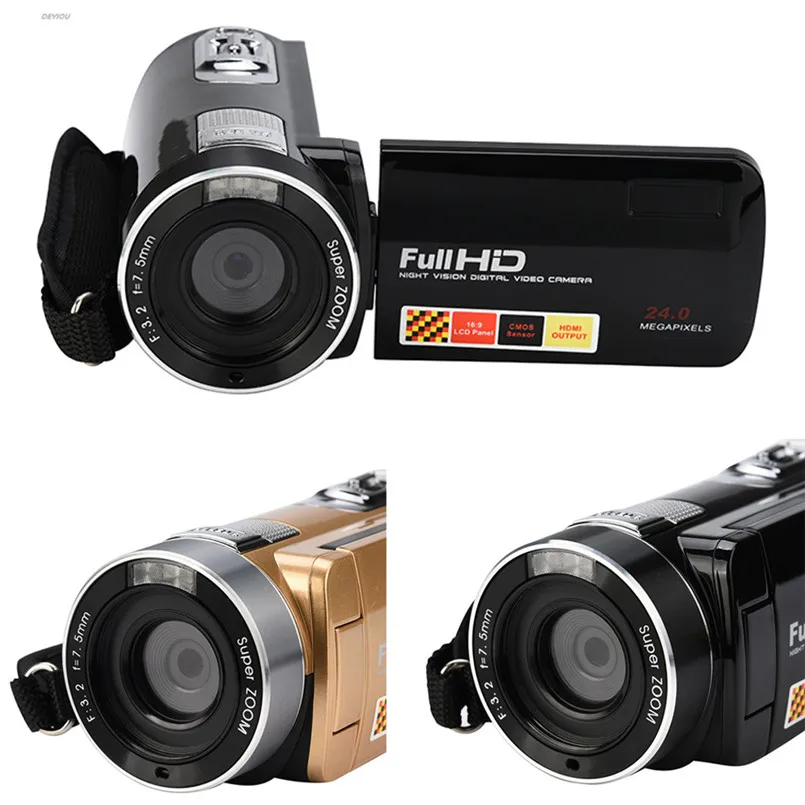 

Infrared Night Vision Remote Control Handy Camera HD 1080P 24MP 18X Digital Zoom Video Camera DVwith 3.0"LCD Screen DEYIOU