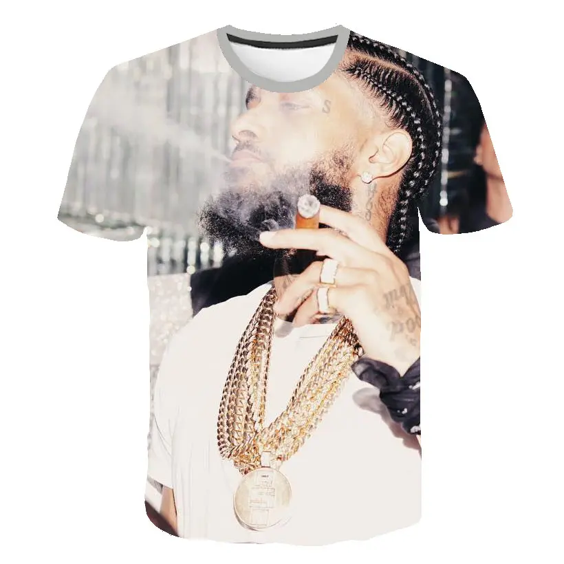 picture color Короткая футболка с принтом Rapper nipsey hussle, Мужская/женская футболка в стиле Харадзюку, хип-хоп, футболка с коротким рукавом, крутая уличная одежда nipsey hussle - Цвет: picture color