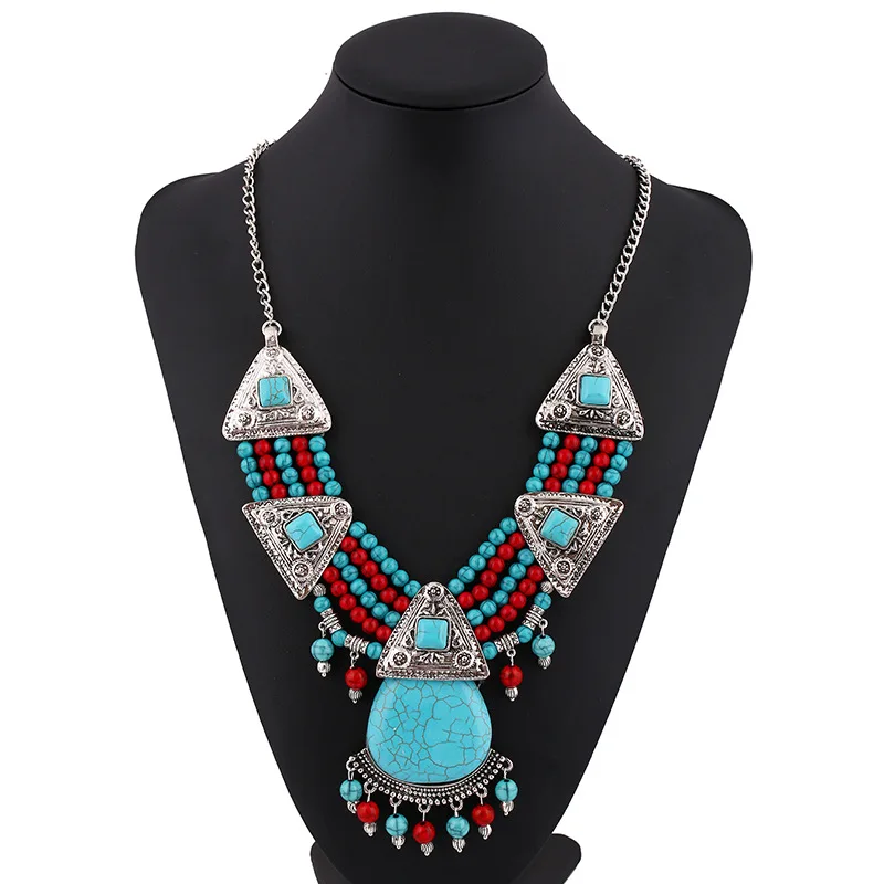 

Vintage Necklace Boho Bohemian Necklace Punk Style Necklace Fashion Accessories Ethnic Metal Jewelry Christmas Gift