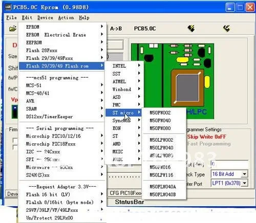 pic, suporte 0.98d12, adaptador de 8 pinos plcc32 + soic