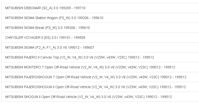 Полный комплект прокладок подходит для CHRYSLER-300 MITSUBISHI 6G72/V33-12V DEBONAIR/VOYAGER, MD997517