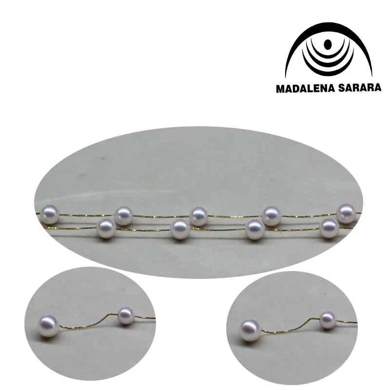 MADALENA SARARA пресноводный жемчуг класса ААА ожерелье с подвеской цепочка ожерелье 8-9 мм Жемчуг