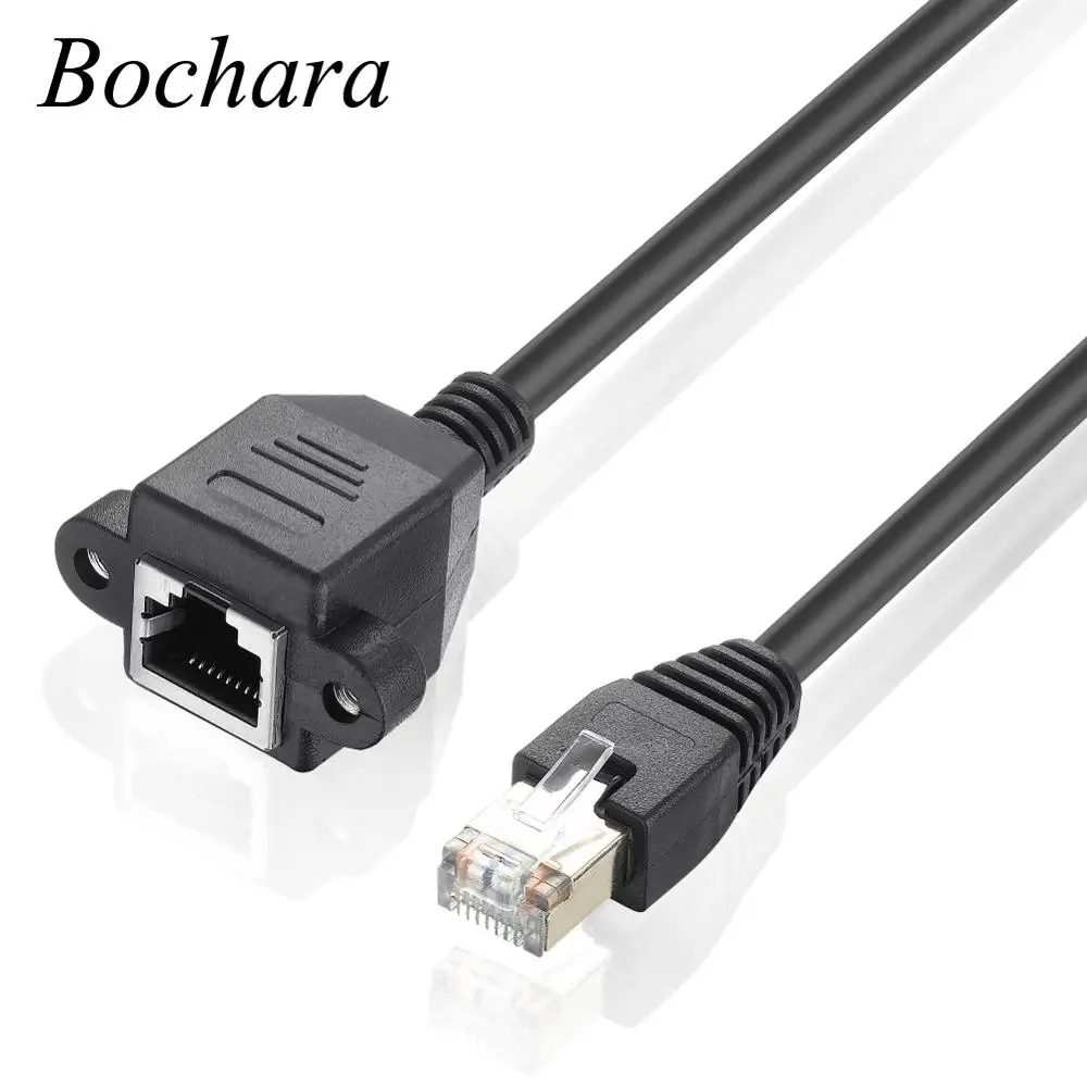 Сетевой удлинитель Bochara Cat 5 RJ45 Папа мама с винтовым креплением 30 см 60 100 150 2 м 3 м|cat