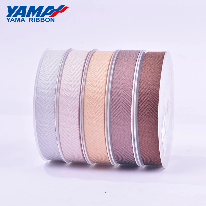 YAMA Twill Cotton Ribbon 9 13 16 19 25 38mm 100yards/roll Ribbons