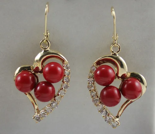 

Latest Round Shell Pearl With Heart-shape Stud Earring ER00065 8mm