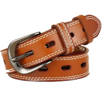

Hot New Arrival Leather women belt famale cowhide strap leather waistband belts for women luxury lady Leather Belt Women Jeans