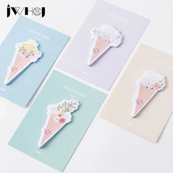 

4 pcs/lot Creative Bouquet of flowers memo pad paper sticky notes post notepad stationery papeleria school supplies