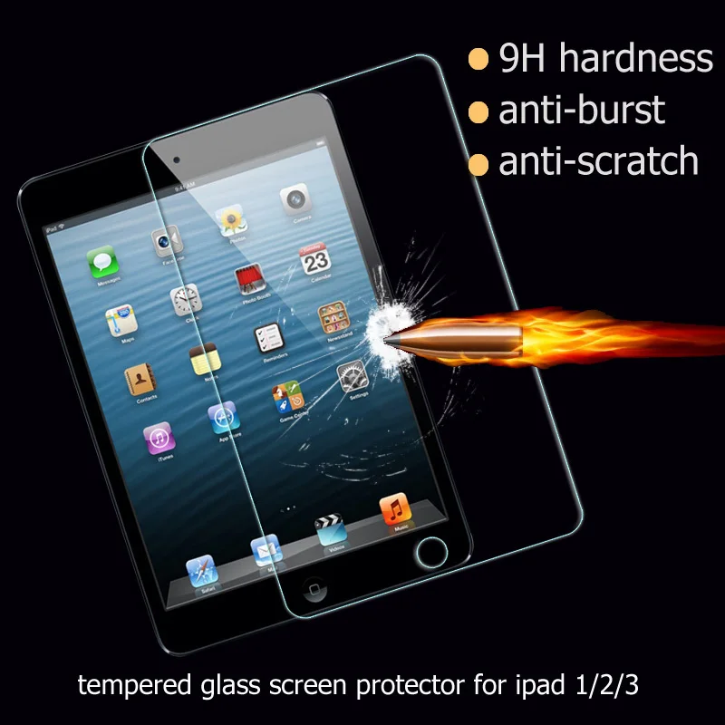 500pcs 0.3mm Ultra-Thin 2.5D Arc Edge Premium Explosion-Proof Tempered Glass Film Screen Protector For Ipad mini 1 / 2 / 3 7.9"