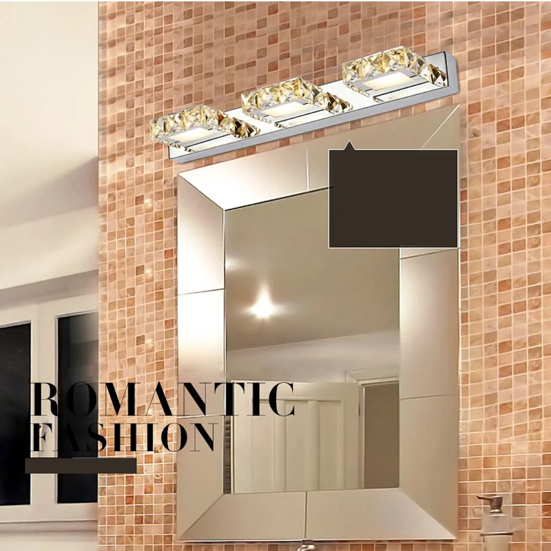 Современный 6 Вт светодиодный Крытый настенный светильник 32 см кристалл ванная комната шкаф зеркало лампа украшение бра