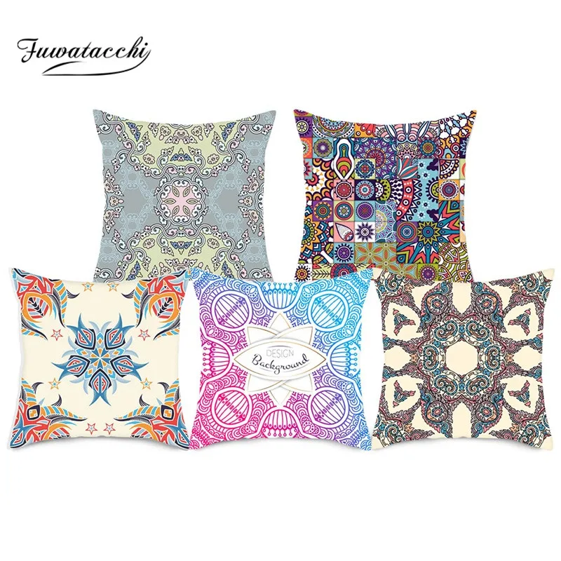 

Fuwatacchi Regular Geometry Cushion Covers Color Printing Pillow Cases Cotton For Car Home Sofa Decoration Pillow Covers