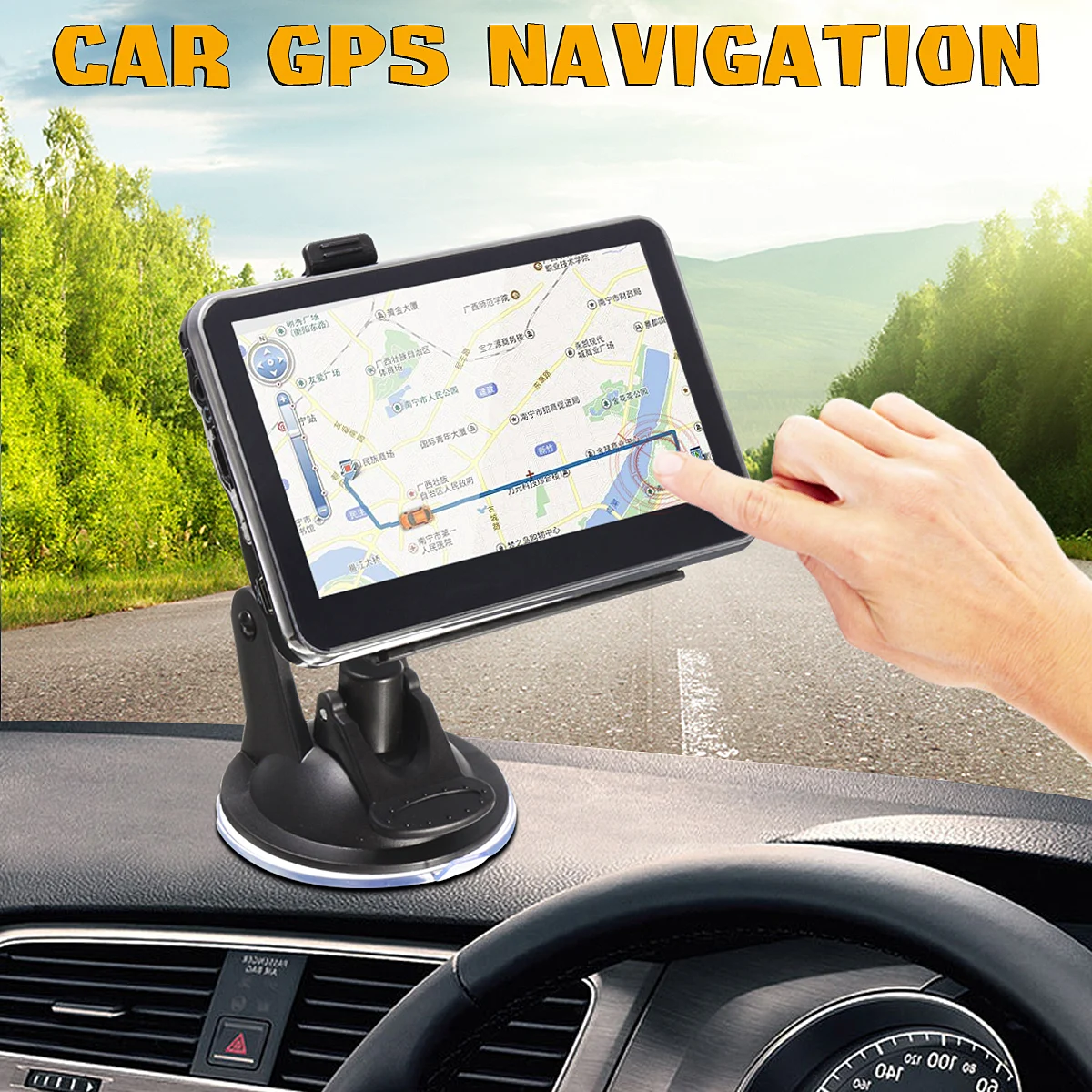 

4.3" HD Car GPS Navigation FM Radio Player 8GB Upgrade Navitel Europe & UK Map Free Sat Nav Truck gps Navigators Automobile