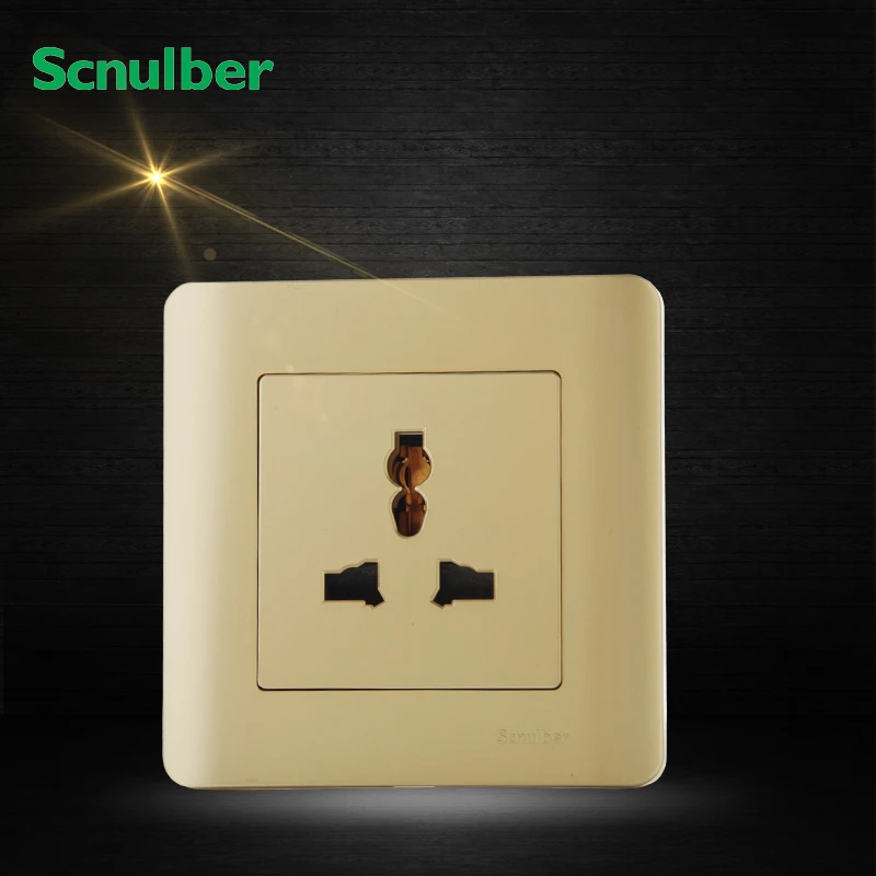 EU AU indian 16A 250V 3pin 3p multi functional wall switch socket
