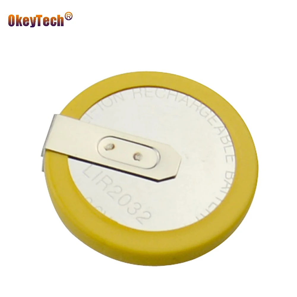 OkeyTech 1pc/lot Rechargeable LIR 2032 Battery 3.6V For BMW Smart Key