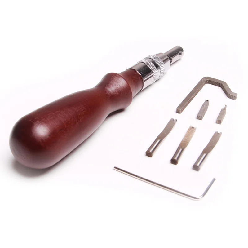 High Quality Solid Adjustable Pro Stitching Groover and Creasing Edge Beveler Leathercraft Sets To Sew Crease Leather Craft Tool - Image 4
